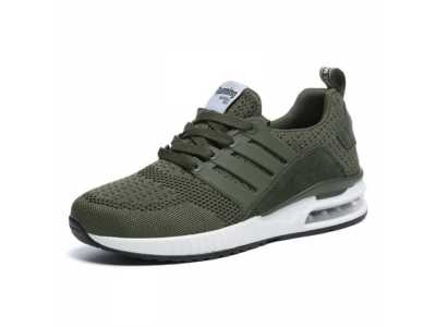 Unisex Sneakers Air Cushion Flying knitted Mesh Shoes Breathable Light Shock Absorbing Large Size