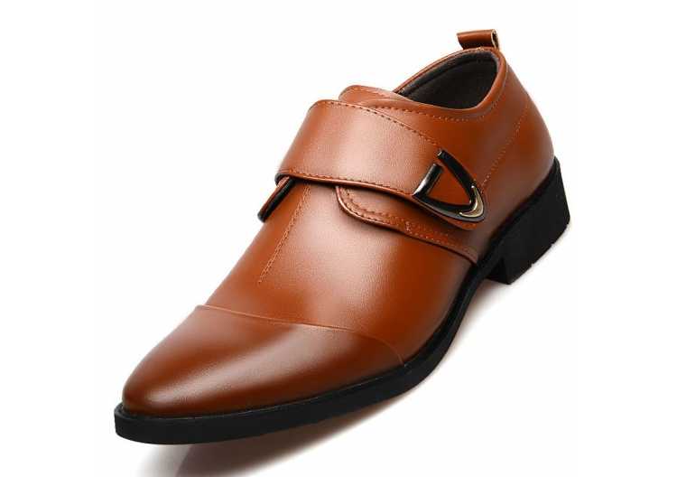 2021 Men Casual Dress Shoes Business Leather Wedding Shoes For Male Pointed Toe PU Leather Classic Oxfords Formal Shoes