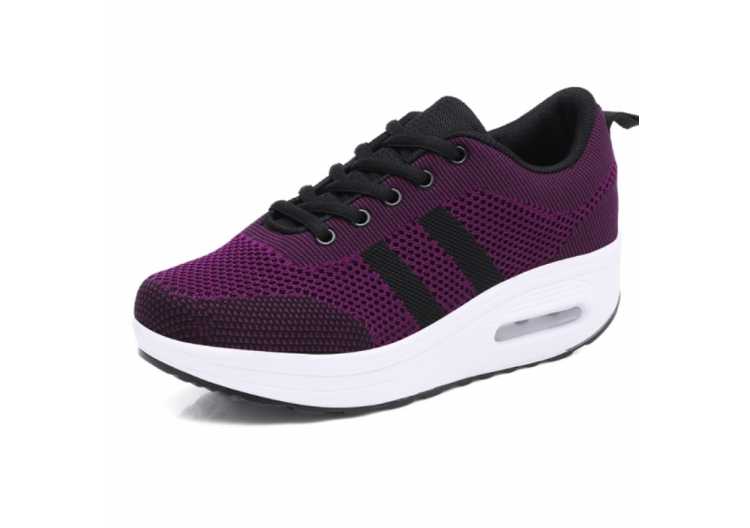 Women Mesh Sneakers Breathable Outdoor Lace Up Thick Bottom Shoes For Women Casual Shoes Ladies Platform Wedges Shoes