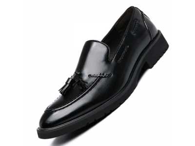 Tassel Leather Oxfords Shoes Men Loafers Casual Slip on Men Dress Shoes Italian Graceful Wedding Party Shoes Men Moccasins Black