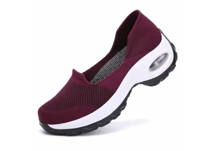 Fashion Women Mesh Casual Shoe Thick Bottom Rocking Shoe Student Working Sneaker Shoes Soft Bottom Rocking Shoes Sneakers