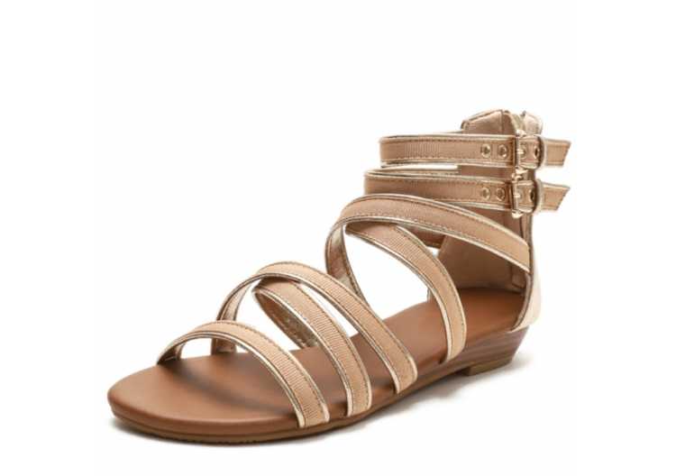 Summer New Women Sandals Flat Shoes Solid Comfortable Female Shoes Cross Strap Casual Rome Beach Shoes