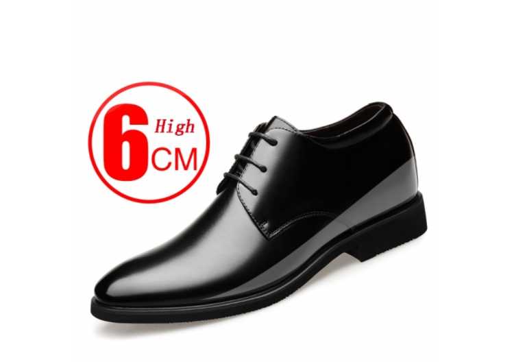 2021 Newly Men's Cowhide Leather Shoes Size 37 43 6CM Increasing Britis Leather Office Shoes Man Height Leather Shoes