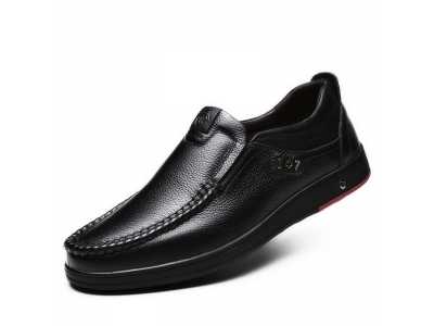 2021 Newly Men's Genuine Leather Shoes Size 38 47 Head Leather Soft Anti slip Driving Shoes Man Spring Leather Shoes