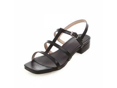 2021 summer sexy open toe female sandals feet bare straps patent leather shoes rubber soles low heel women sandals