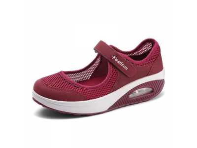 Summer Fashion Women Flat Platform Shoes Woman Breathable Mesh Casual Shoes Moccasin Mary Janes Hook Loop Ladies Boat Shoes