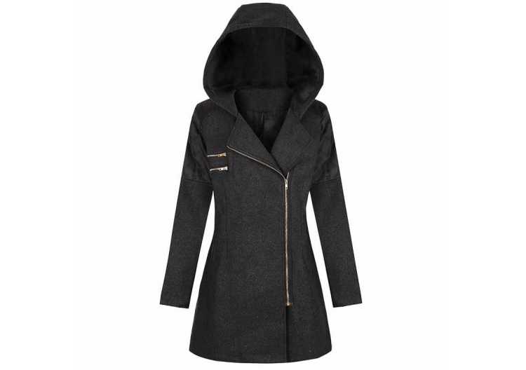 Plus Size Women Cotton Horn Button Slim Casual Coat Winter 2021 New Parkas Long Sleeve Warm Jacket Patchwork Hood Pocket Coat