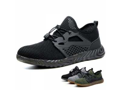 Work Safety Shoes For Men Mesh Winter Comfortable Boots Working Steel Toe Anti Smashing Construction Casual Safety Work Sneakers