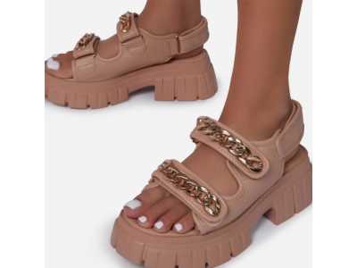 2021 Women Summer Sandals Multicolor Chain Open Toe Platform Shoes Wedge Hook Gladiator Sandal Velcro Zapatos Sandalias De Mujer