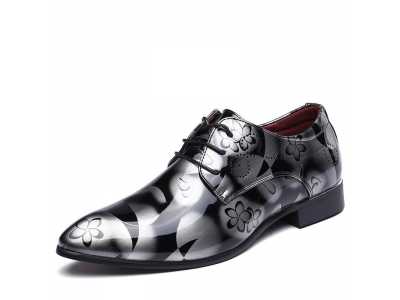 Autumn Men Oxfords Hot Sale Breathable Male Casual Dress Shoes Pointed Toe Young People Lace up Formal Sheos Hand painted Flats