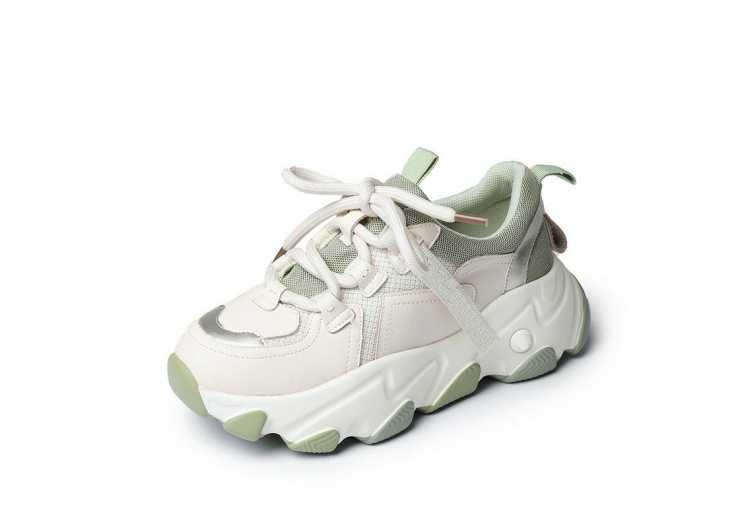 Fashion Chunky sneakers Women shoes Flat Platform Sneaker casual Shoes Thick bottom 6cm Ladies Sneaker