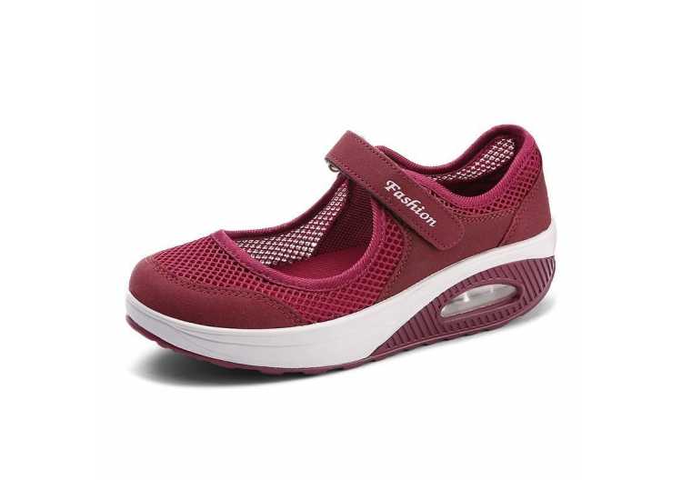 Summer Fashion Women Flat Platform Shoes Woman Breathable Mesh Casual Shoes Moccasin Mary Janes Hook Loop Ladies Boat Shoes