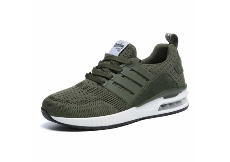 Unisex Sneakers Air Cushion Flying knitted Mesh Shoes Breathable Light Shock Absorbing Large Size