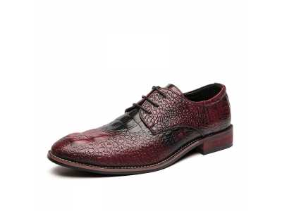 Italian Stylist Leather Shoes Men Dress Shoes Crocodile Pattern Oxfords Wedding Shoe Gentleman Derby Loafers Big Size 48 zapatos