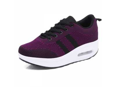 Women Mesh Sneakers Breathable Outdoor Lace Up Thick Bottom Shoes For Women Casual Shoes Ladies Platform Wedges Shoes