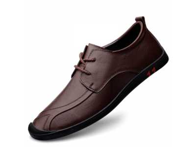 Genuine Leather Large Size 37 46 Men's Casual Shoes Trendy Lace Up Men's Loafers Shoes Outdoor Soft Sole Men's Driving Shoes