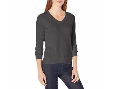 Nautica Women Effortless J Class Long Sleeve 100% Cotton V Neck Sweater