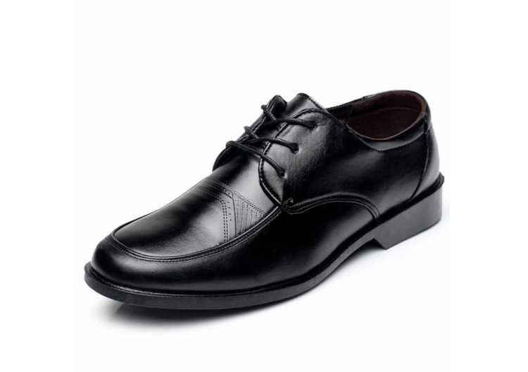 2021 Spring New Male Leather Shoes Breathable Square Toe Men Dress Shoes Lace up Solid Business Leather Shoes Falts